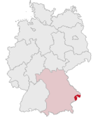 Lage des Landkreises Passau in Deutschland