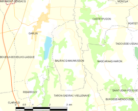 Mapa obce Baliracq-Maumusson