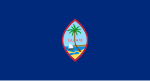 Vlag van Guam voor die toevoeging van die rooi fraiing.