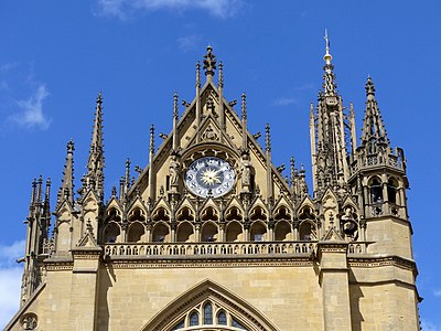 Top of the west facade