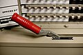 A mechanical lever voting machine still being used in 2008 in Kingston, New York.