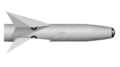 Sezione di testa di un missile aria-aria AIM-9E Sidewinder.