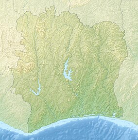 Map showing the location of Assagny National Park