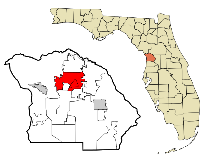 Ubicació de Pine Ridge dins el comtat de Citrus i l'estat de Florida