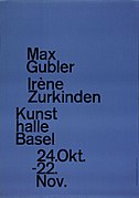 Affiche d'Armin Hofmann pour une exposition à la Kunsthalle bâloise, 1959