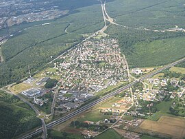 An aerial view of Les Essarts