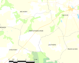 Mapa obce Sainte-Radégonde