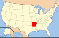 Localisation de l'Arkansas