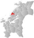 Kart over Roan Tidligere norsk kommune