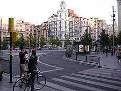Vista de la Plaza de España desde El Coso.