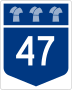 Highway 47 marker