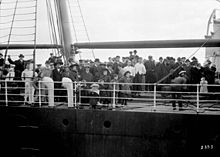 Steamer Lake Champlain arriving at port, Québec, Oct. 1911