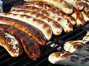 Close-up of Thüringer Rostbratwurst