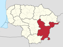 Location of Vilnius County