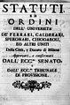 Statuti ed ordini dell'università dei ferrari, calderari, speronari, chiodaroli ed altri uniti della città e ducato di Milano, 1733