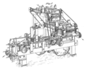 Bonsack's cigarette rolling machine, as shown on U.S. patent 238,640