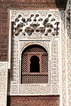 Mocárabe encima de una ventana en la Madrasa de Bou Inania de Mequinez (siglo XIV)