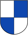 Leer, Stadtteil von Horstmar: von weiß und blau geviert