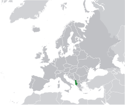 Localização da Albânia