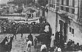 King George entering the Colonial Hospital in Gibraltar during his royal visit (1935).