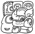 Image 55Mayan representative hieroglyphic of the Yax Kuk Mo Dynasty that later would become the emblem of the Kingdom of "Oxwitik" also known as Copán. (from History of Honduras)