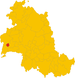 Position of Paciano within the Province of Perugia