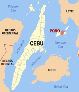 Poro na Cebu Coordenadas : 10°37'44"N, 124°24'25"E