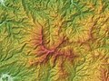 守門火山の地形図