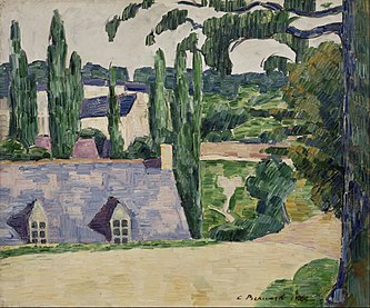 Émile Bernard: Landskab ved Pont-Aven, 1889