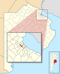 Location of Tres de Febrero Partido in Buenos Aires Province