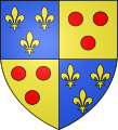 Das Wappen der Linie Courtenay-Chevillon im 17. und 18. Jahrhundert.