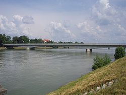 Dráva ve městě Ptuj