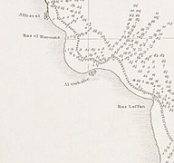 Al Huwaila (Al Owhale) in G.B. Bruck's 1824 map