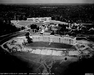 Aerial view of the complex, 1945