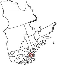 ケベック・シティーの位置（ケベック州）の位置図