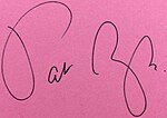 Suzuki's signature from an index card