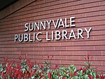 Exterior sign on the library building