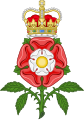 Emblema della rosa Tudor, utilizzato da ogni monarca inglese successivo a Enrico VII