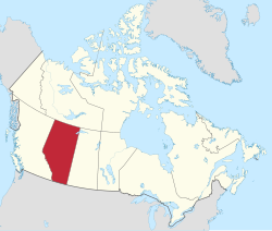 Location of Alberta