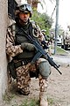 Voják estonských pozemních sil na misi v Iráku