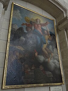 Pintura expuesta en la iglesia de Notre-Dame de Challans bajo el título de La Virgen de la Asunción.