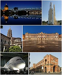 Hôpital de La Grave, Ariane 5 (Cité de l'espace), Basilica o Saint-Sernin, Place du Capitole, the verra first Airbus A380, Musée des Augustins