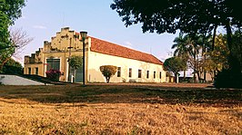 Het spoorwegmuseum Museu Ferroviário in Pires do Rio