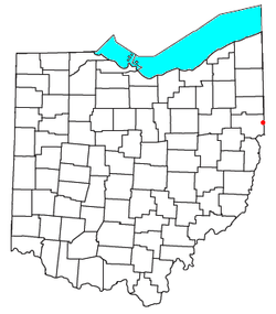 Location of Negley, Ohio