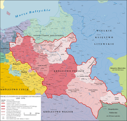 Королівство Польське: історичні кордони на карті
