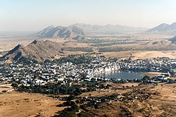 Pushkar, Ajmer district, Rajasthan aerial view