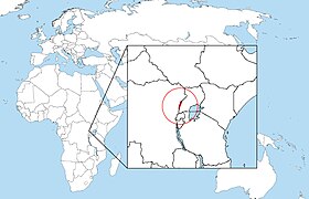 Localisation de la chaîne du Ruwenzori en Afrique.