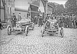 Team Aston Martin au Grand Prix automobile de France 1922.