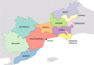 Mga distrito ng Lalawigan ng Tekirdağ