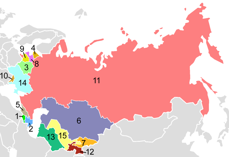 Harta republicilor sovietice